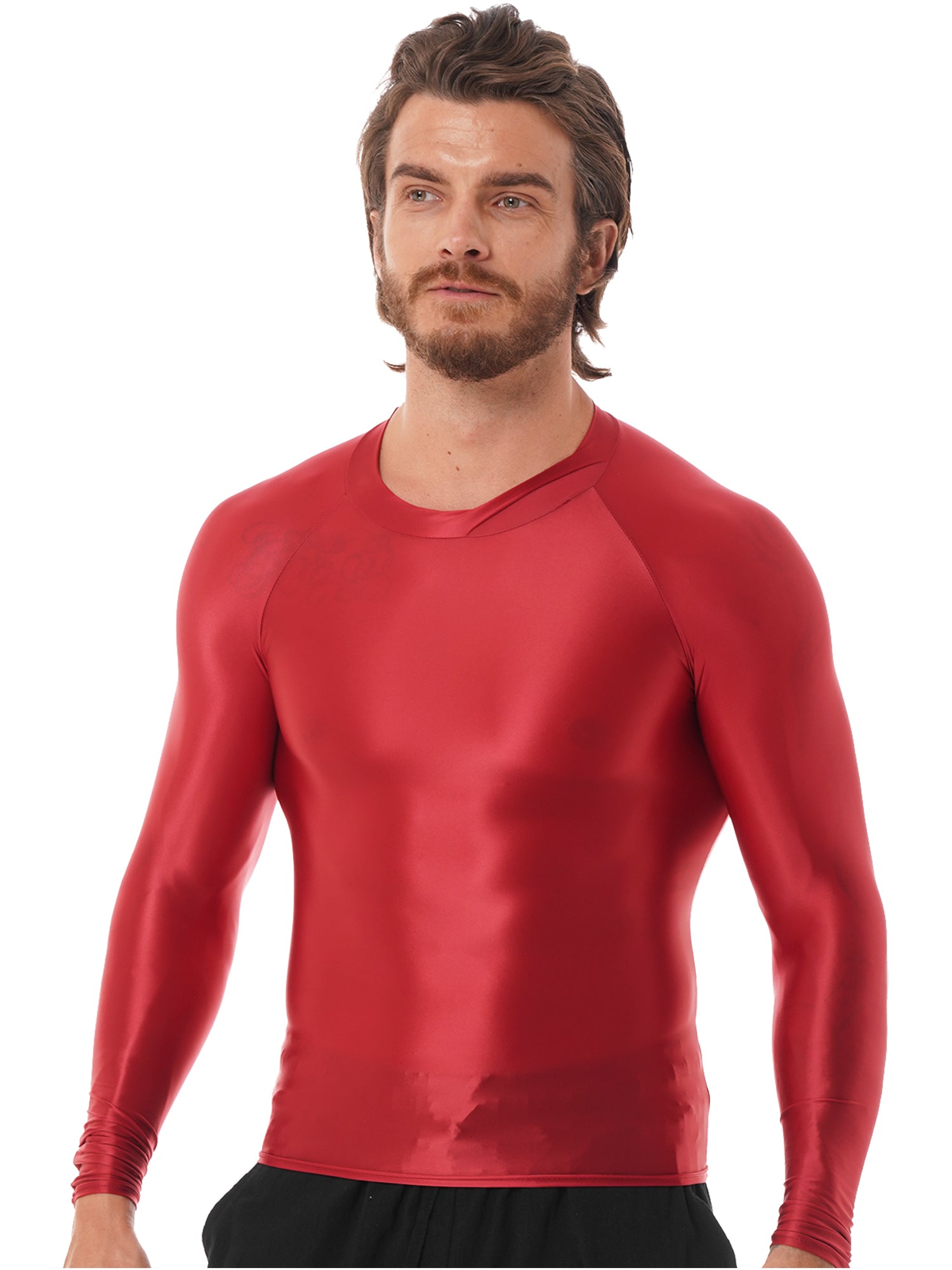 See Through O-Neck Long Sleeve T-Shirt