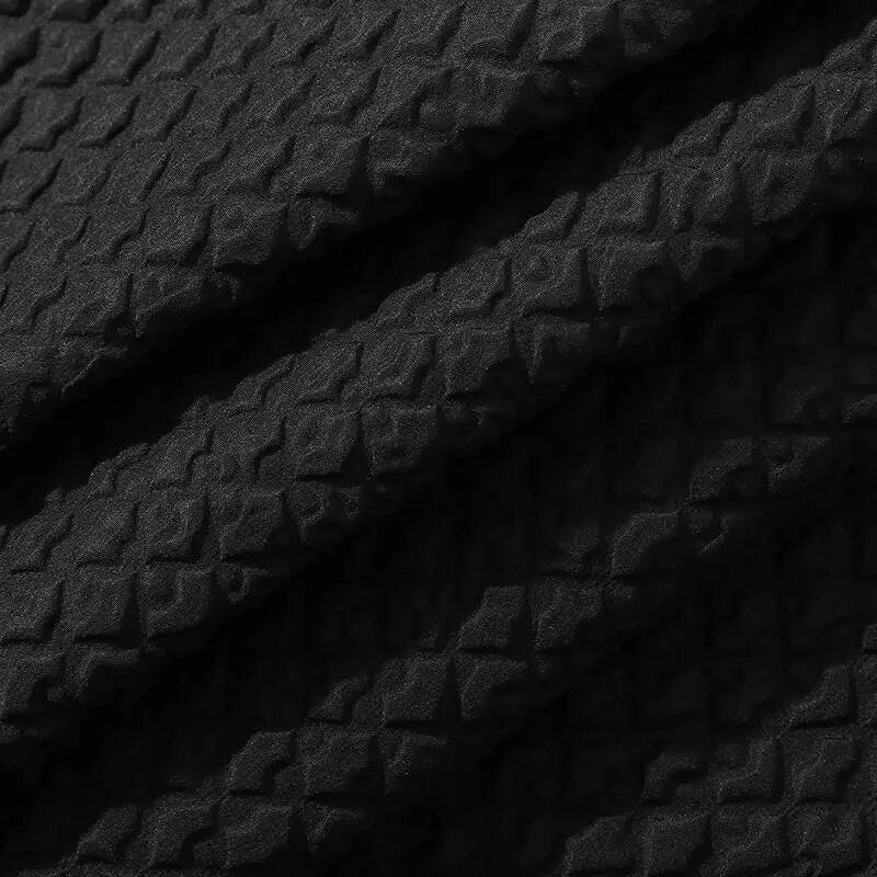 Geometric Subtle Patterned Notch Lapel Collar Shirt