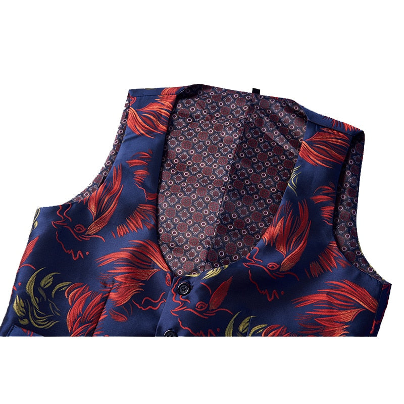 Tuxedo Big Shawl Lapel Three Pieces Costume Set Men Suit