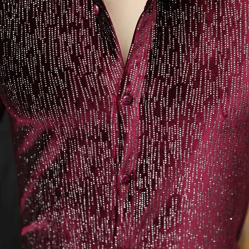 Fancy Shiny Long Sleeve Shirt