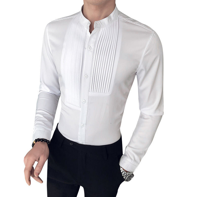 Solid Color Business Wear Long Sleeve Shirt