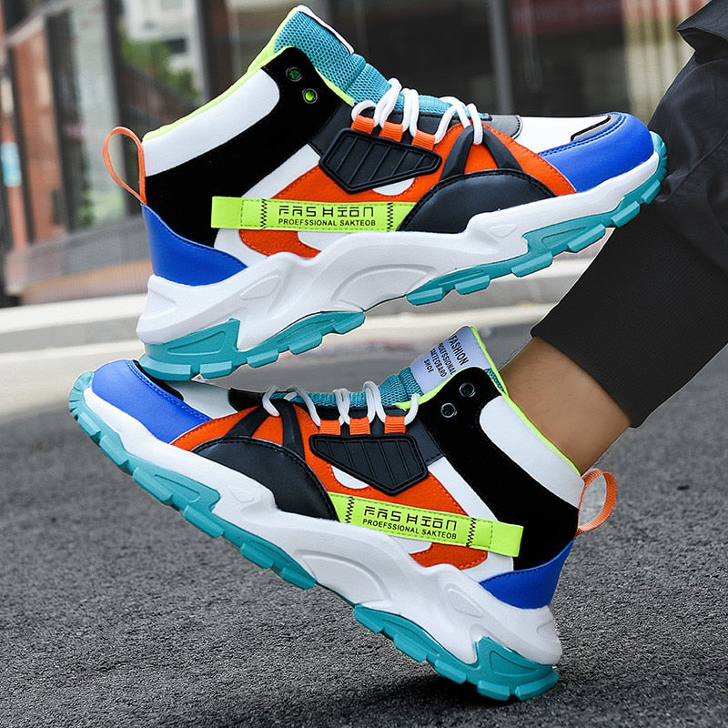 Vibrant Colorful Style High Top Sneakers