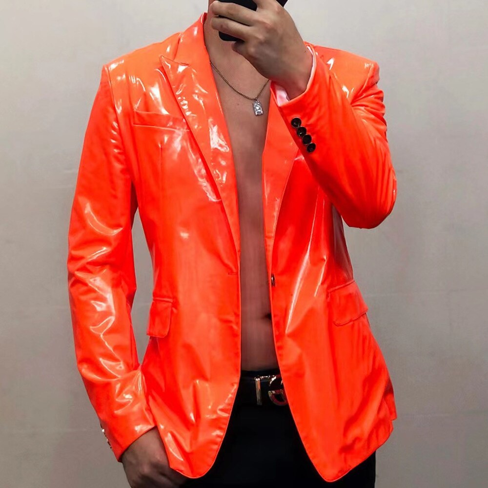 Spring Reflective Colorful Solid Blazer