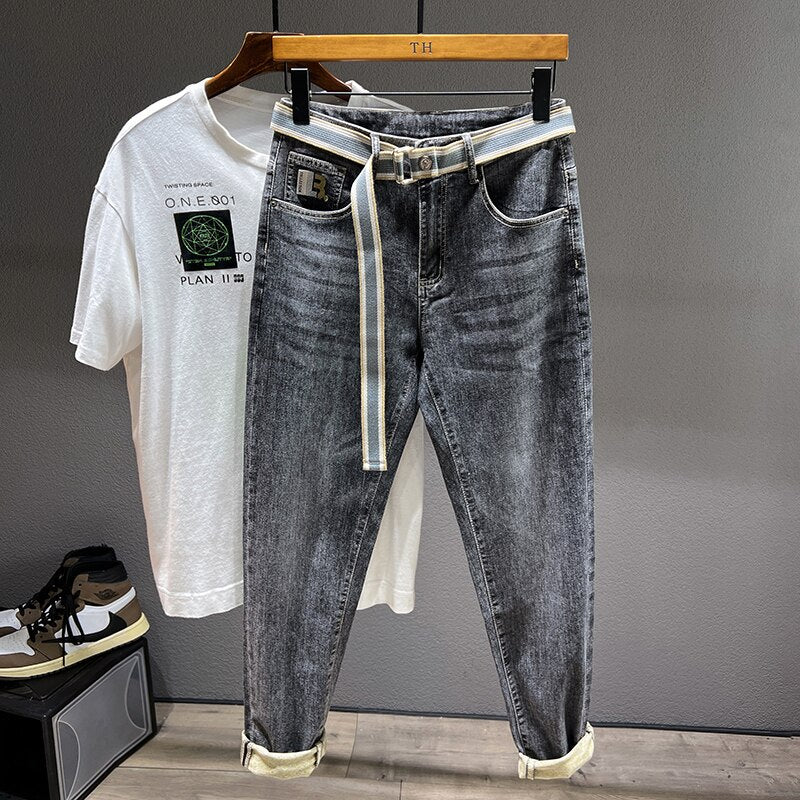 Spring Gradient Pocket Slim Jeans
