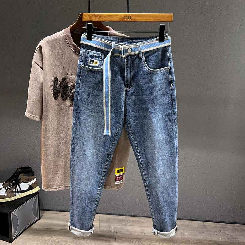 Spring Gradient Pocket Slim Jeans
