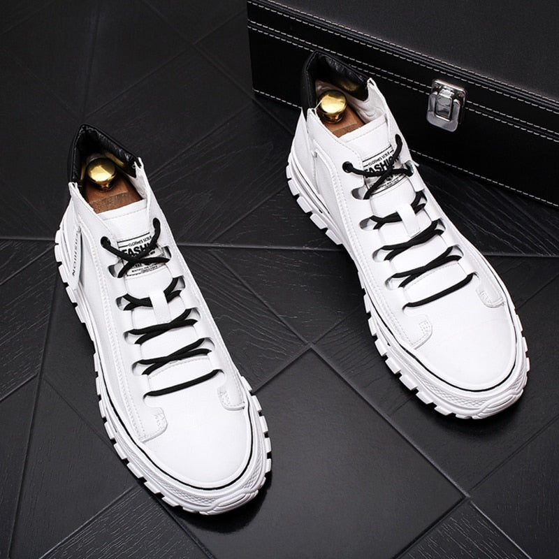 New Men Fashion Casual Ankle SneakerHigh Top
