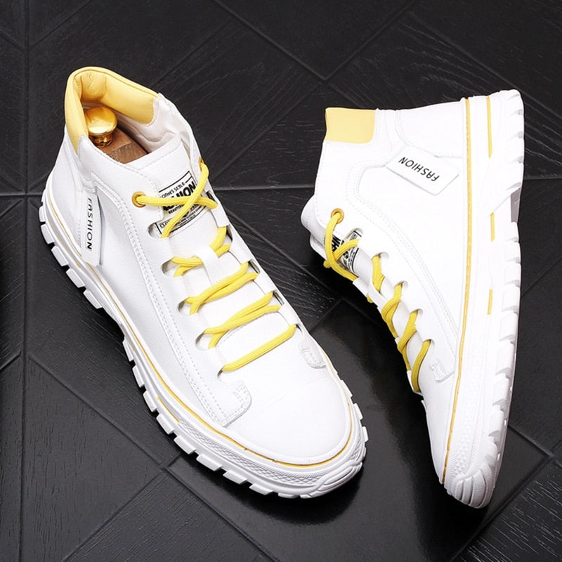 New Men Fashion Casual Ankle SneakerHigh Top