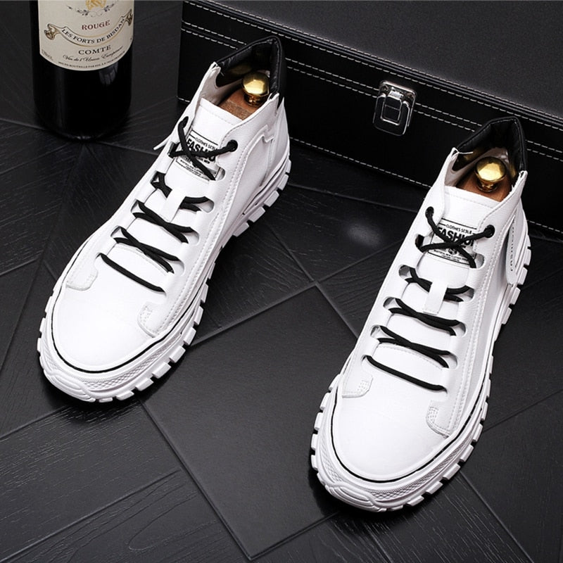 New Men Fashion Casual Ankle SneakerHigh Top