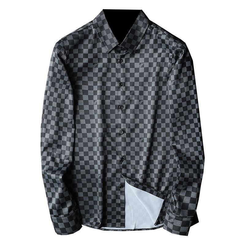 Classic Checkered Pattern Long-Sleeved Shirts