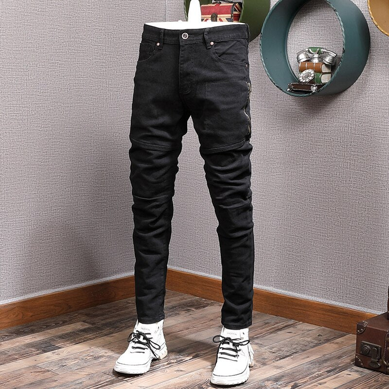 Camouflage Pattern Slim Fit Jeans