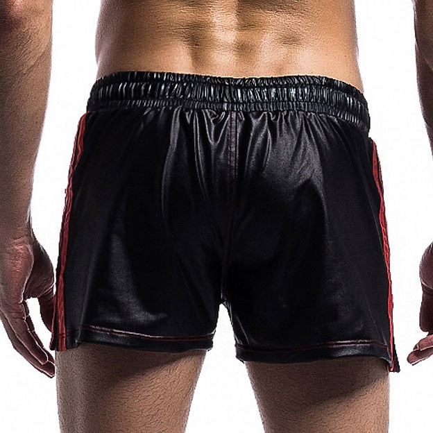 Solid Contrast Drawstrings Boxer Shorts