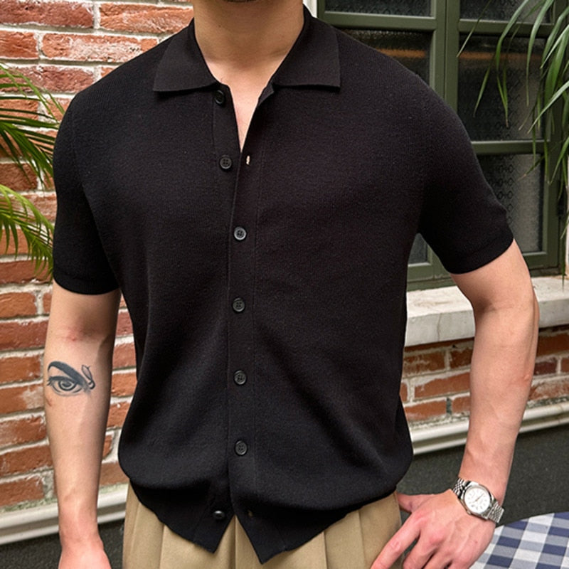 Solid Color Polyester Polo Shirt