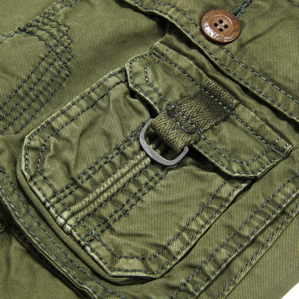 Abstract Faded Style Cargo Jeans Shorts