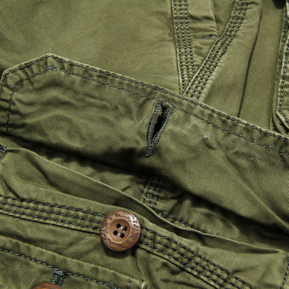 Abstract Faded Style Cargo Jeans Shorts