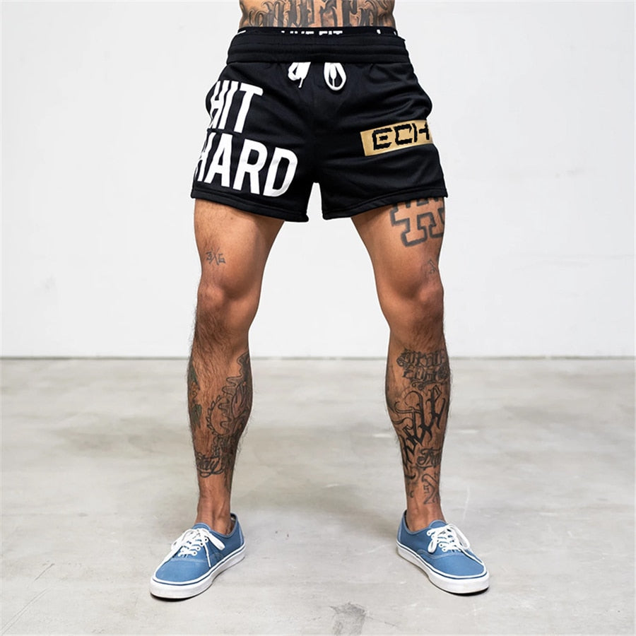 Hit Hard Fitness Drawstring Shorts