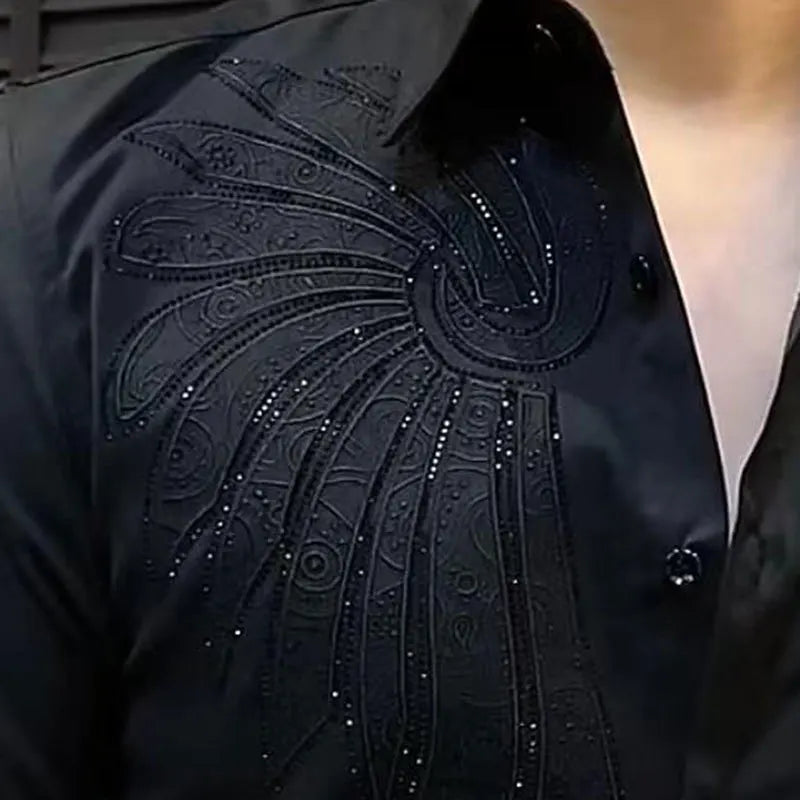 Symmetrical Embroidery Pattern Shirt