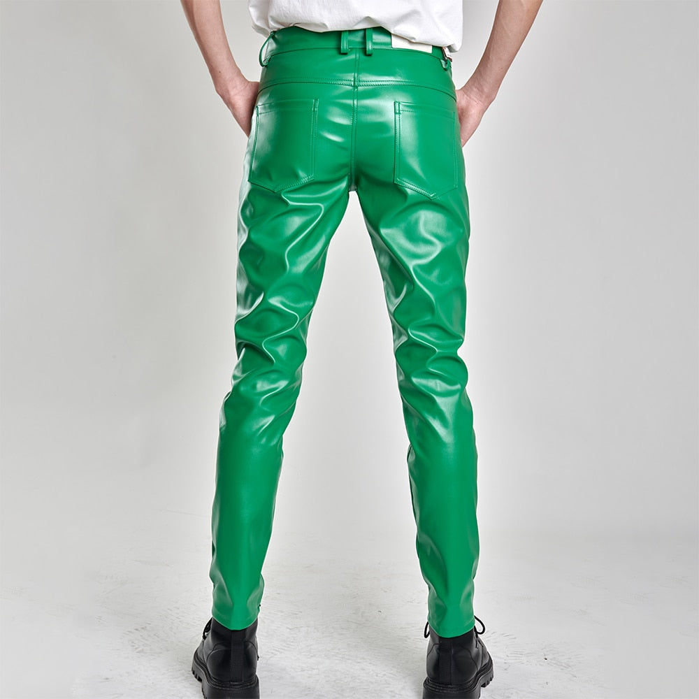 Fashion Solid Color Skinny Fit Elastic Pants