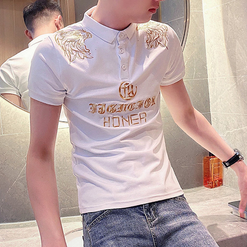 Quick Dry Printed Short Sleeve Polo Shirt