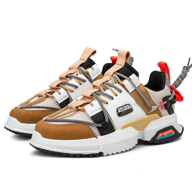 Lattice Colorful Breathable Casual Men Sneaker