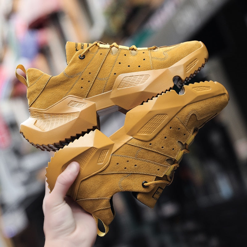 Casual Suede Lace Up Comfortable Basic Men Shoes