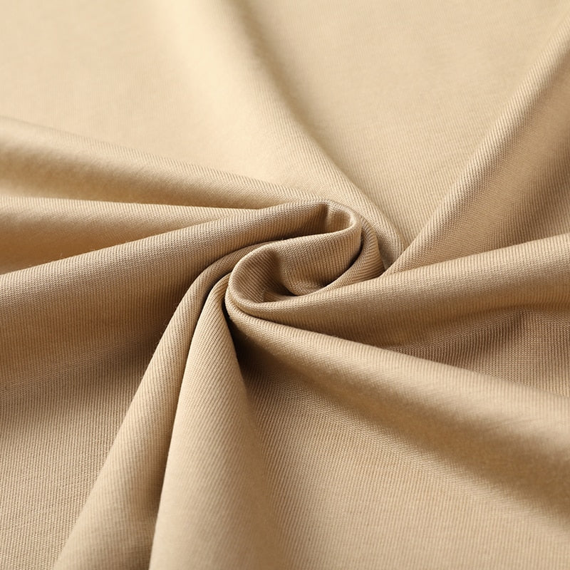 Mulberry Silk Solid V-Neck Smooth T-Shirt