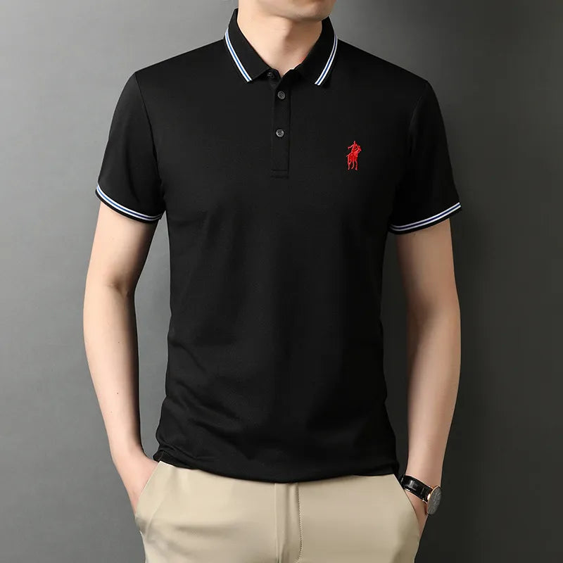 Embroidery Logo Solid Color Polo Shirt