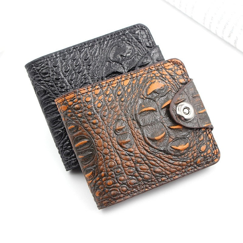 Alligator Skin Pattern Bifold Wallet