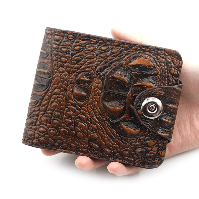 Alligator Skin Pattern Bifold Wallet