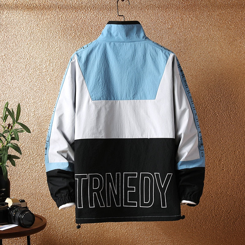 Mandarin Collar Sporty Set Jacket and Pant