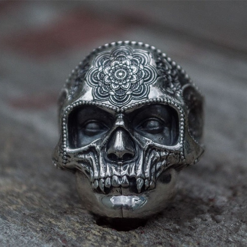 Unique Stainless Steel Heavy Skull Style Men Fashion Rings