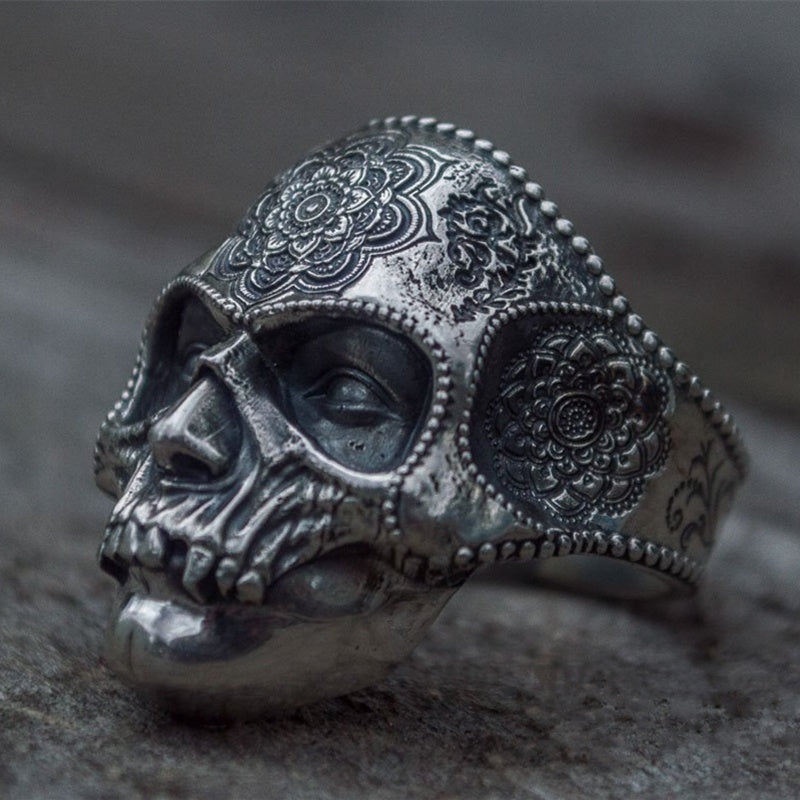 Unique Stainless Steel Heavy Skull Style Men Fashion Rings