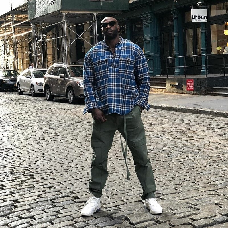 Classic Colors Tartan Chest Pockets Men Shirt