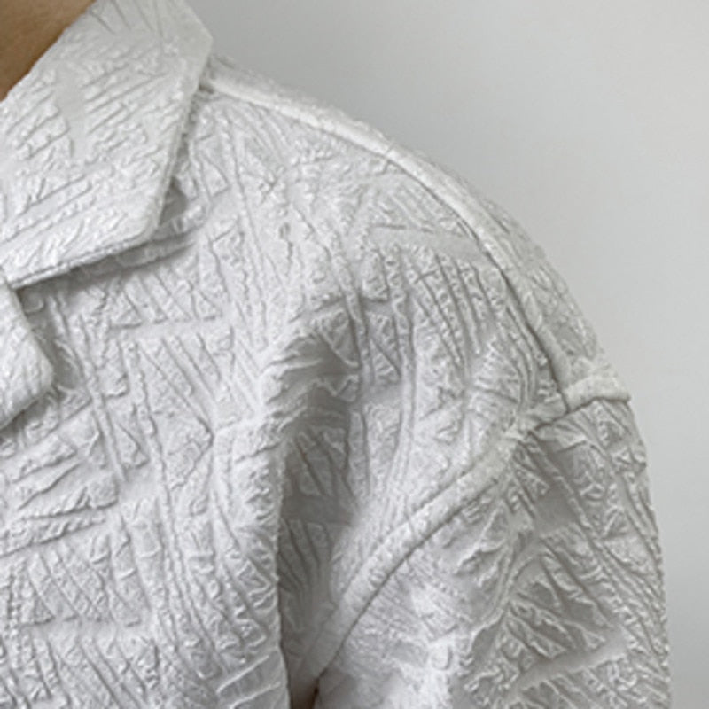 Notch Lapel Loose Long Sleeve Shirt