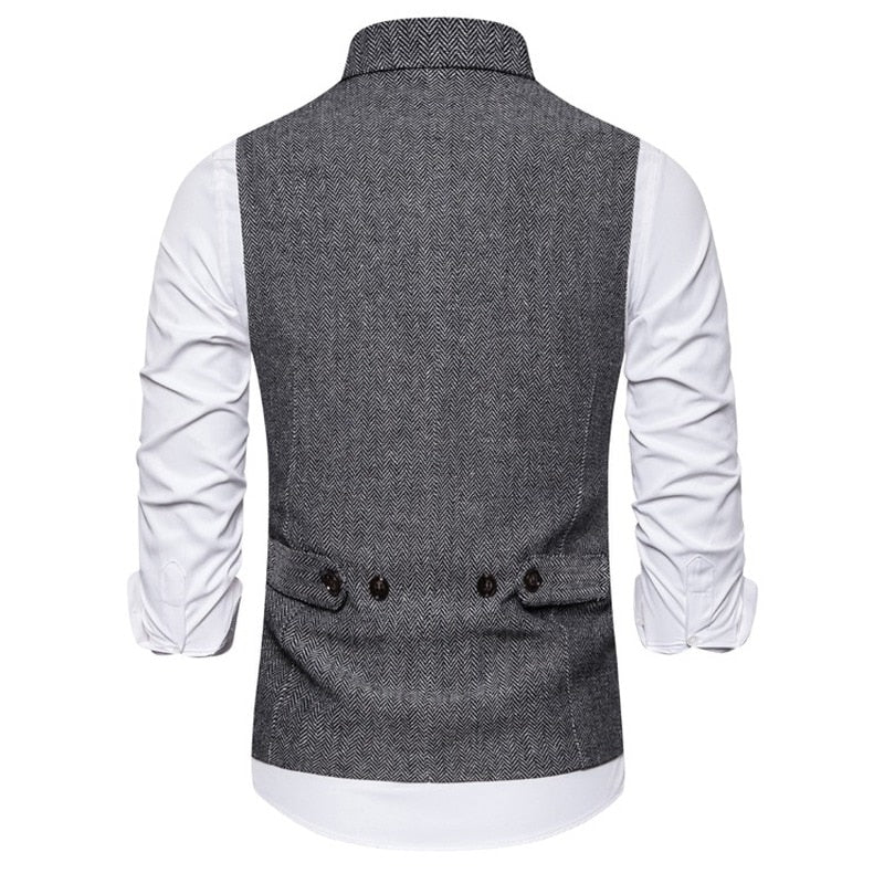 Six Buttons Double Breasted Classic Vest