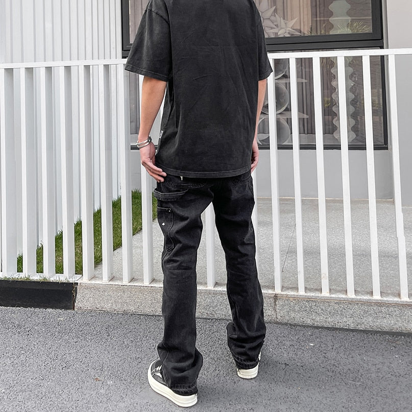 Classic Spliced Graffiti Denim Jeans