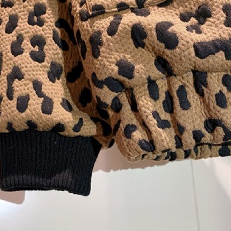 Vintage Leopard Pattern Splicing Jacket