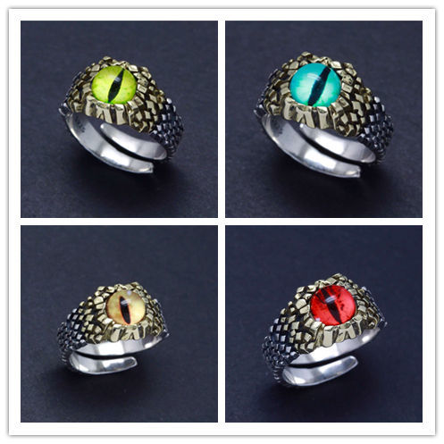 Vintage Python Eye Snake Ring