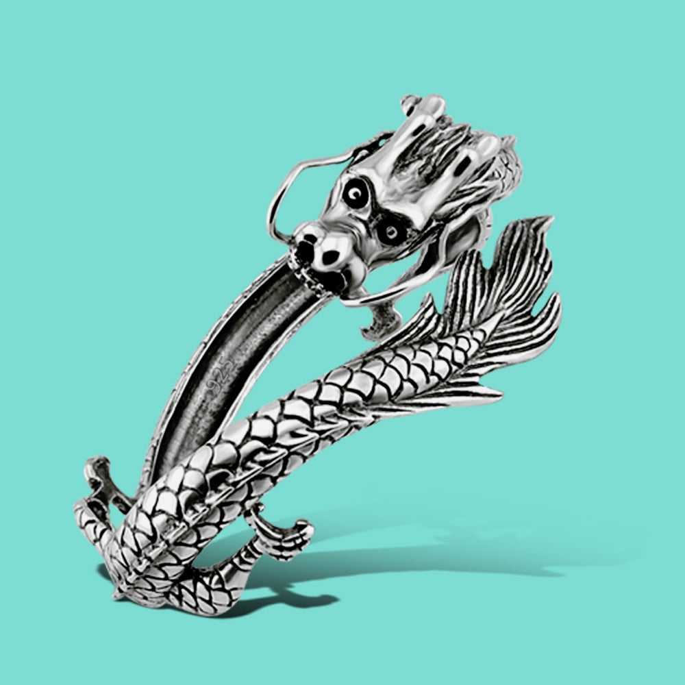 Vintage Winding Dragon Cuff Bracelet