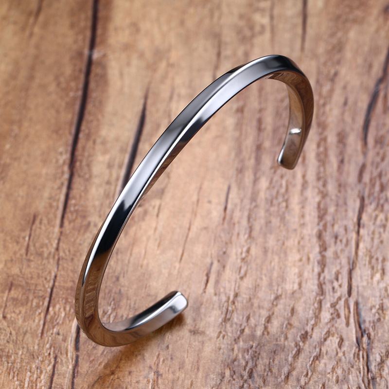 Minimalist Slight Twist Style Cuff Bracelet