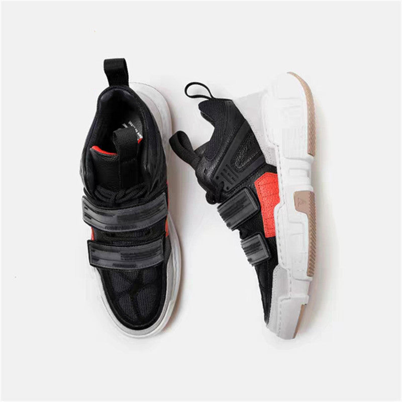 Outdoor Flyknit Breathable Trend Strap Casual Men Sneaker