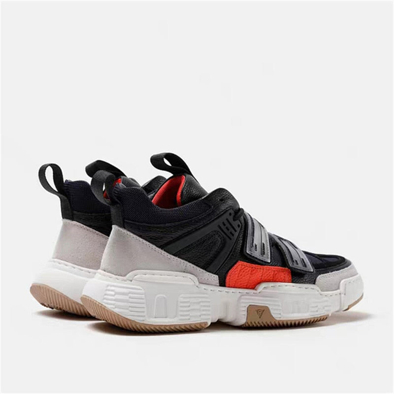 Outdoor Flyknit Breathable Trend Strap Casual Men Sneaker