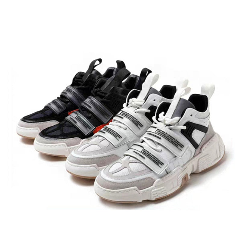 Outdoor Flyknit Breathable Trend Strap Casual Men Sneaker