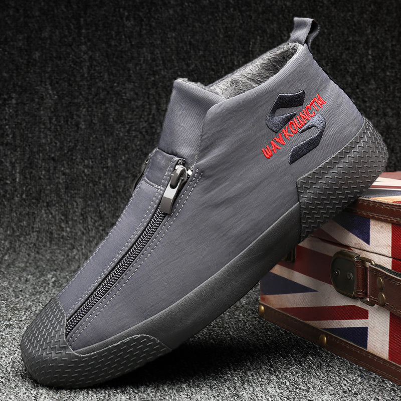 Warm Winter Fashion Fur Zipper Men Boots