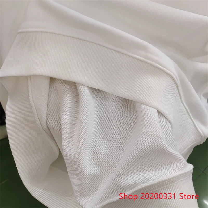 Cotton Letter Printed O-Neck Sweater