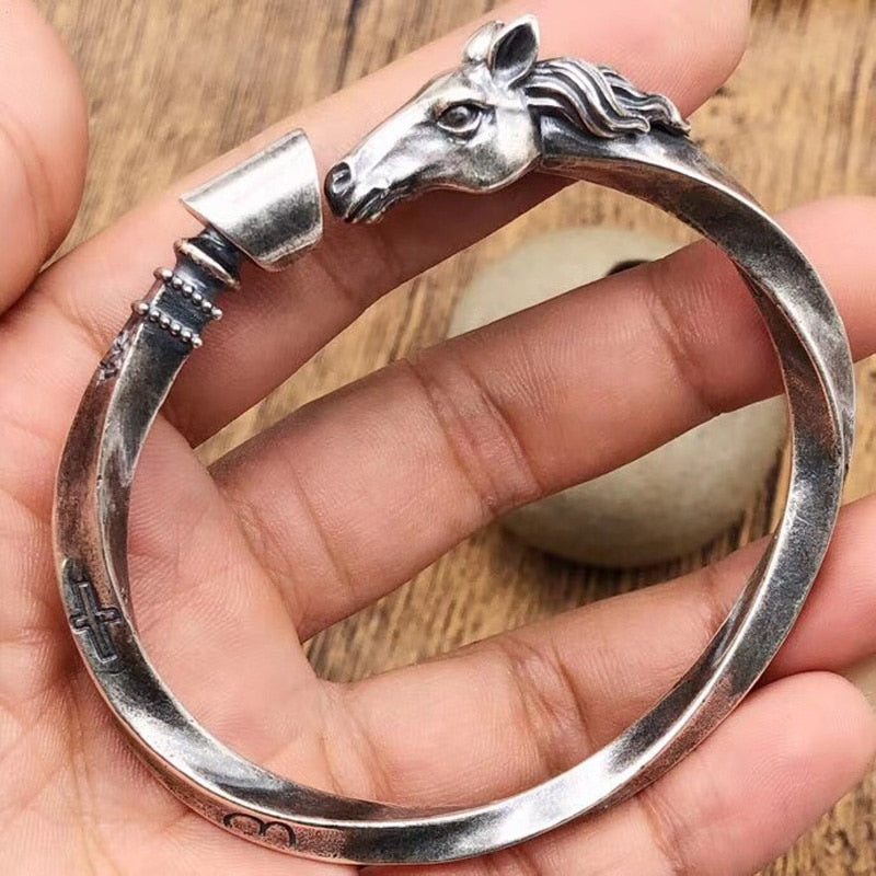 Adjustable Viking Horse Head and Hooves Men Bracelet - FanFreakz
