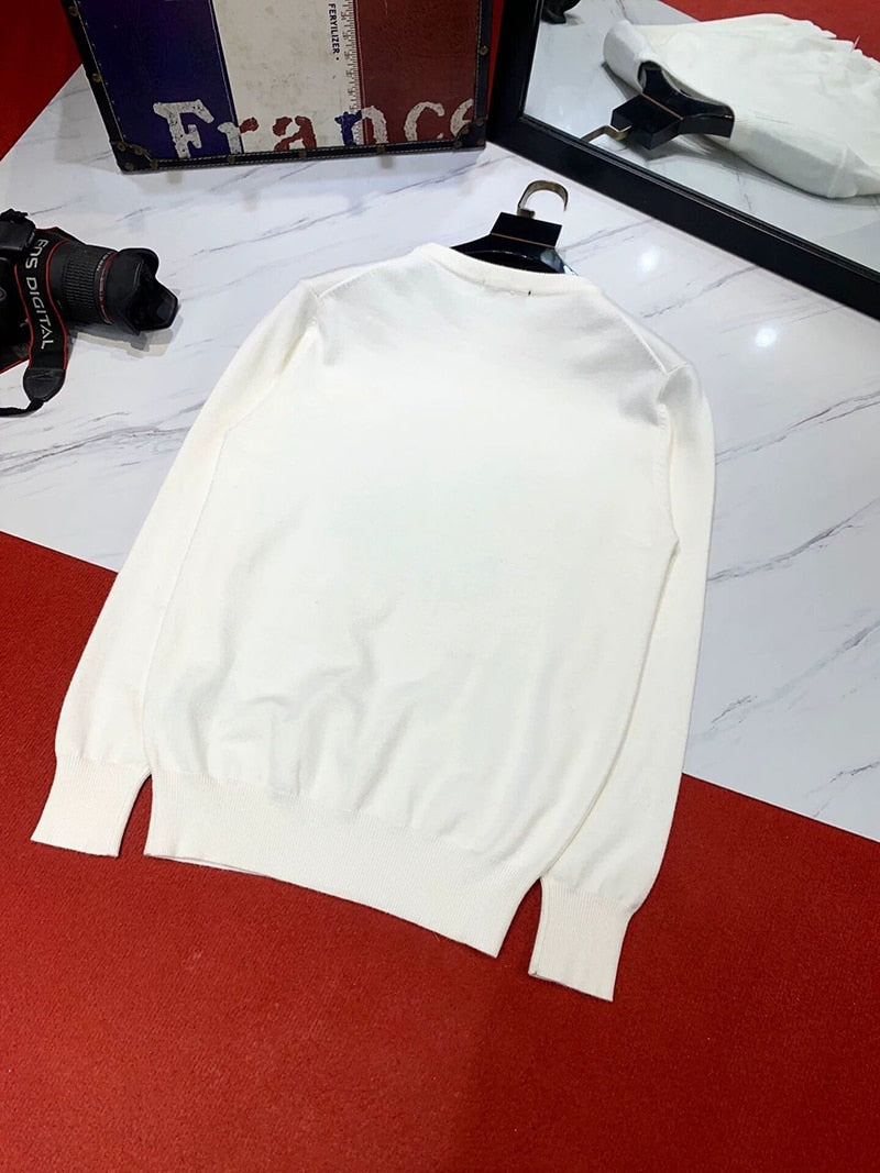 Two Half-Skull Rhinestone Decorated Sweatshirt