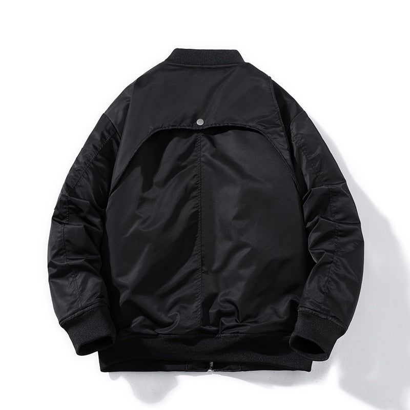 Fake Two Patchwork Parachute Jacket