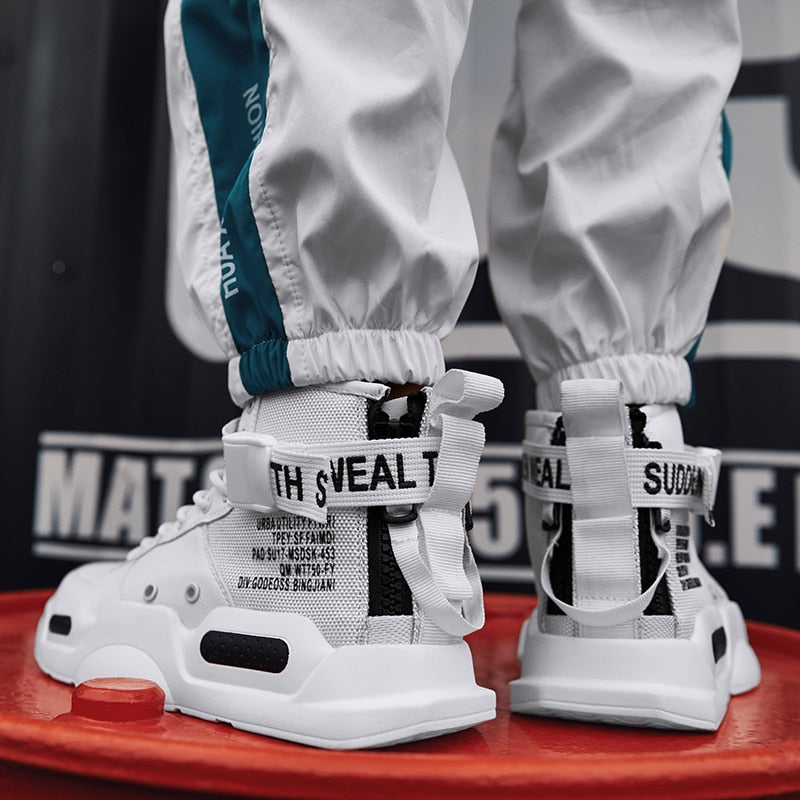 High Top Casual Letter Print Men Sneakers