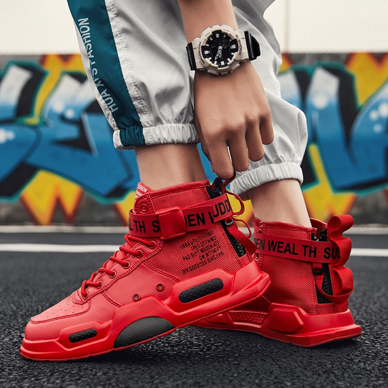 High Top Casual Letter Print Men Sneakers