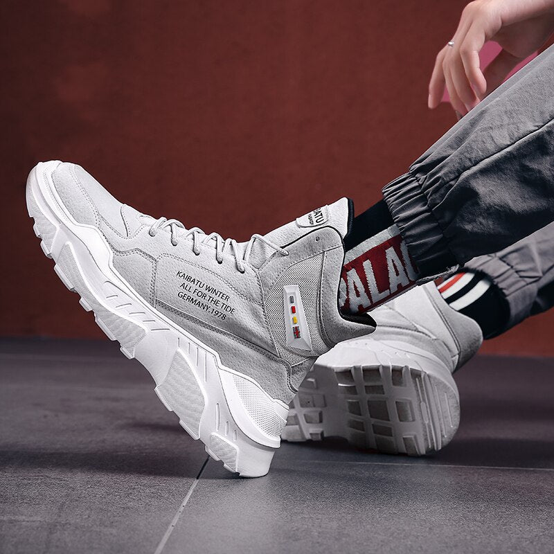 Manly Look High Top Leather Shoe